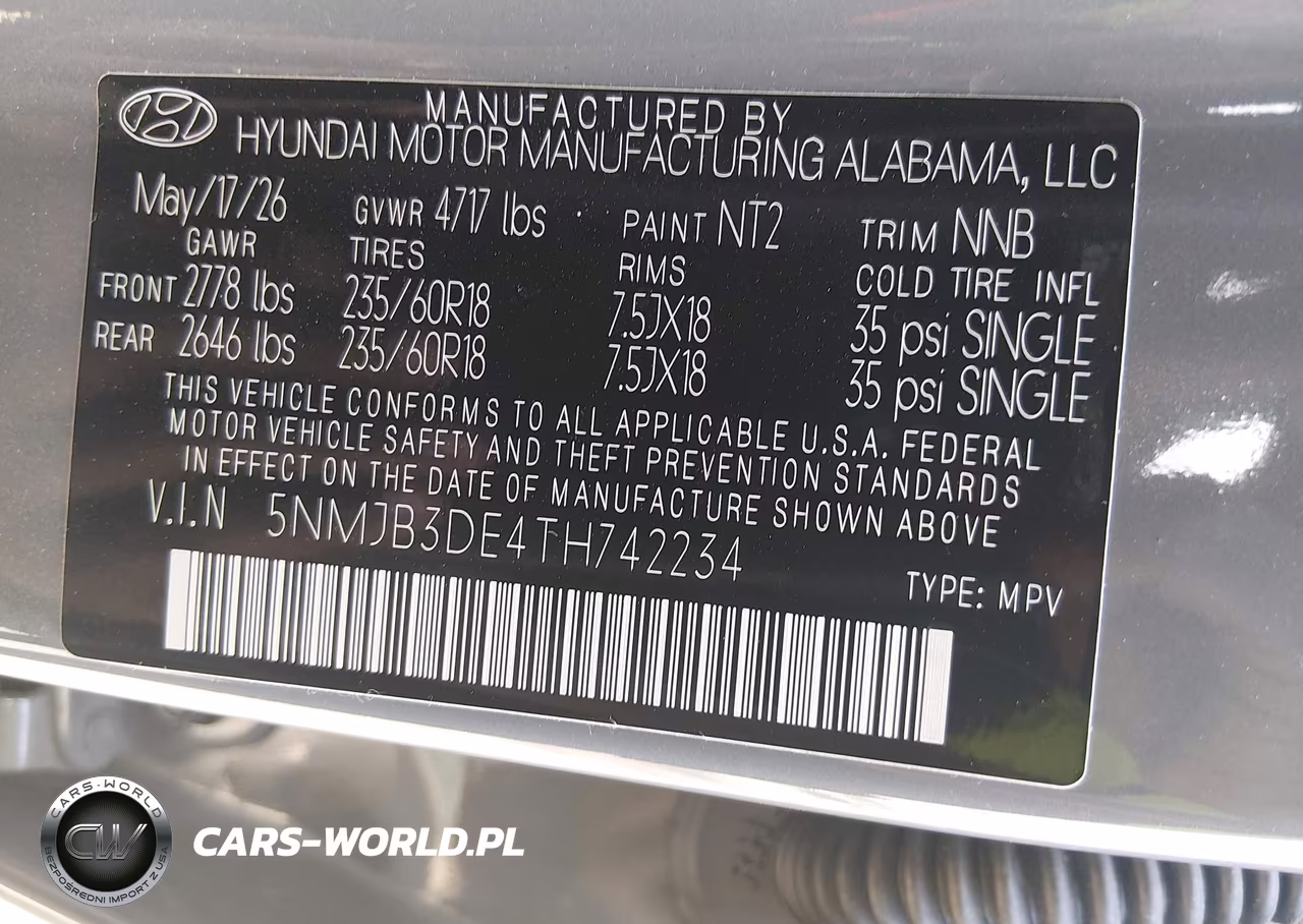 2026 Hyundai Tucson Sel VIN:5NMJB3DE4TH742234 - 9
