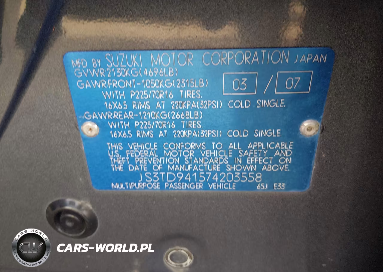 2007 Suzuki Grand Vitara VIN:JS3TD941574203558 - 9