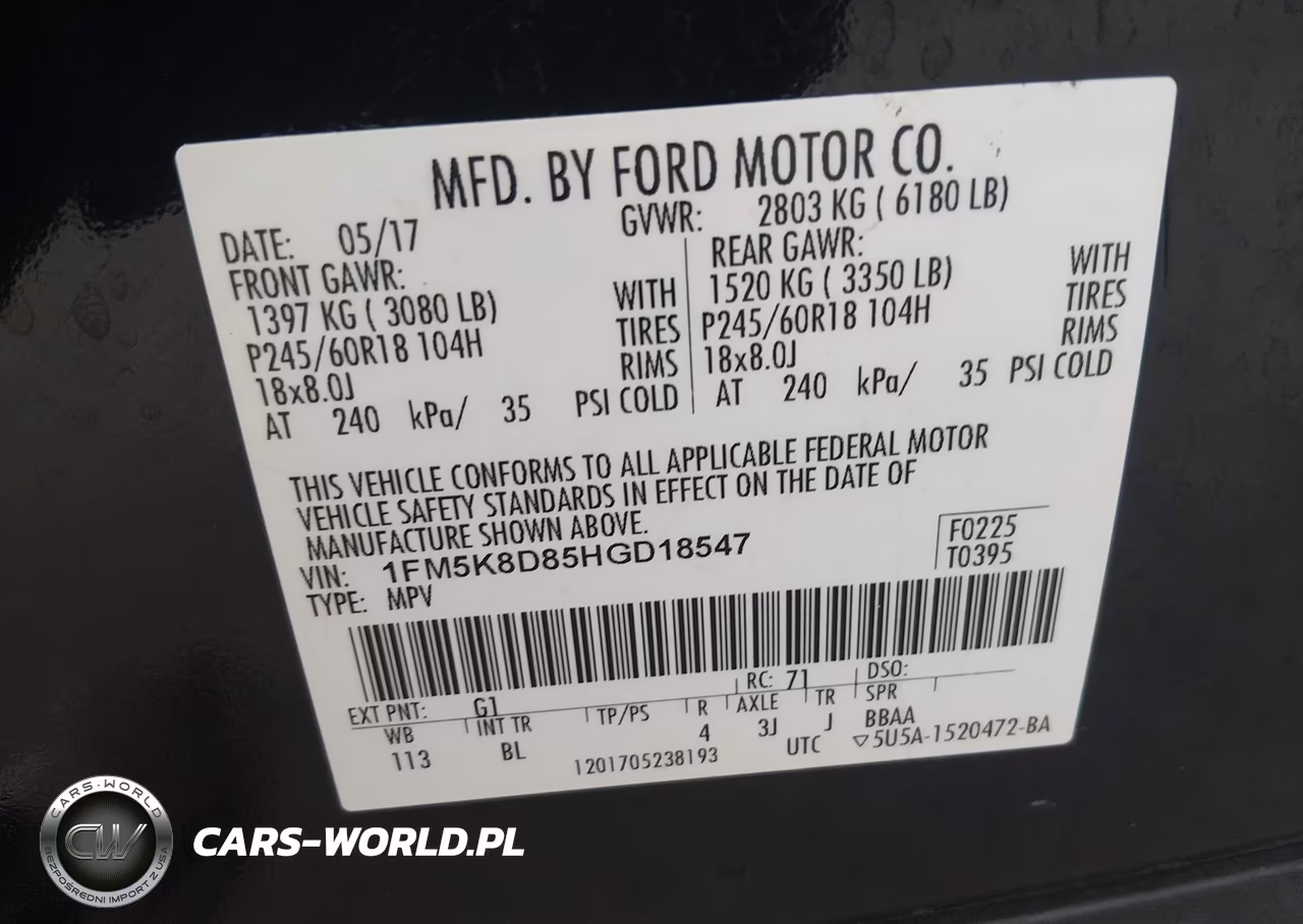 2017 Ford Explorer Xlt VIN:1FM5K8D85HGD18547 - 9