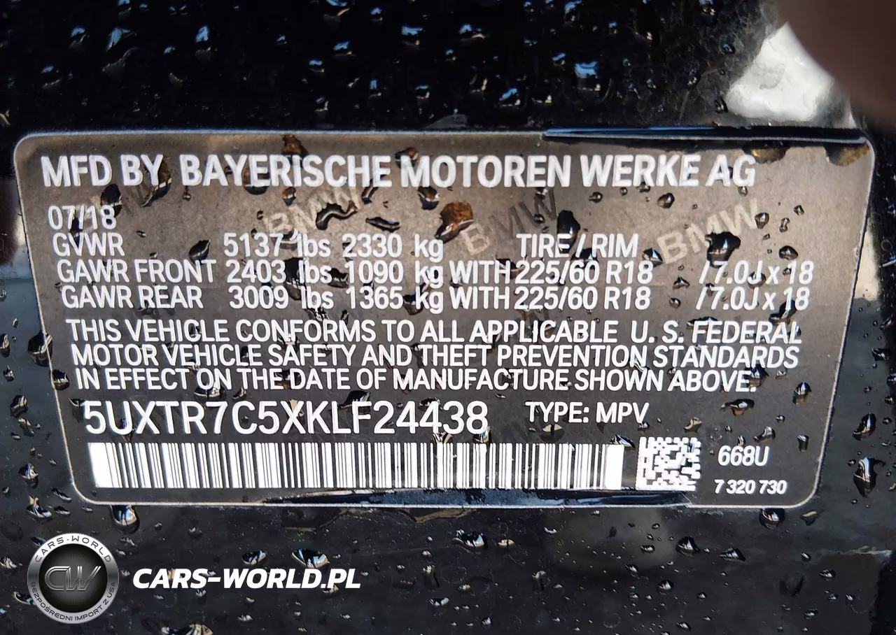 2019 BMW X3 Sdrive30I VIN:5UXTR7C5XKLF24438 - 9