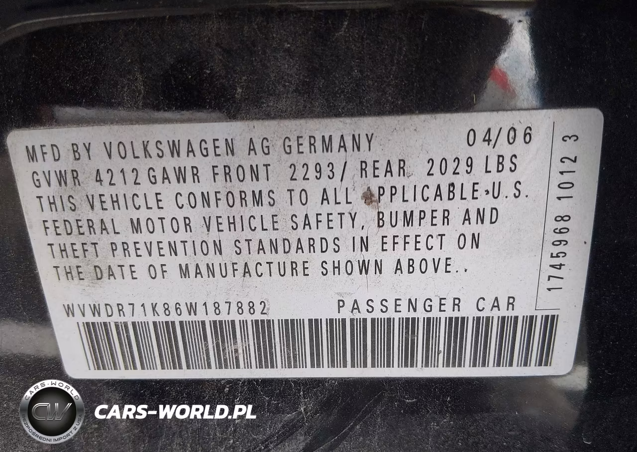 2006 Volkswagen Rabbit 4-Door VIN:WVWDR71K86W187882 - 9