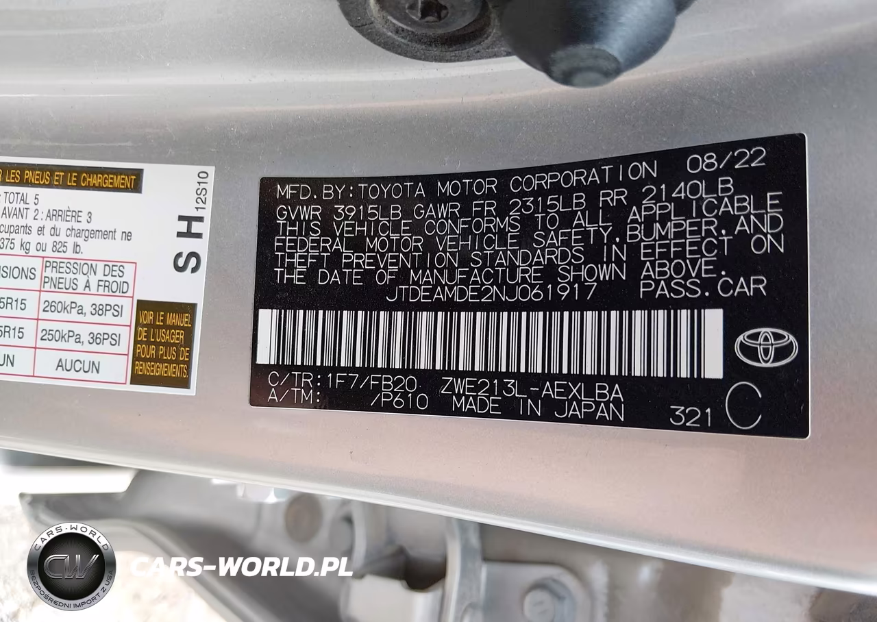2022 Toyota Corolla Hybrid Le VIN:JTDEAMDE2NJ061917 - 9