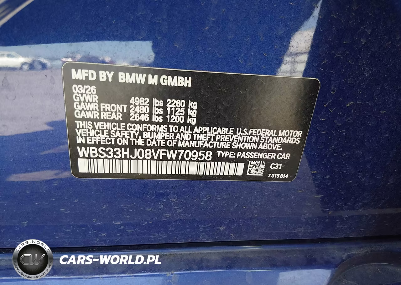 2027 BMW M3 Competition xDrive M3 VIN:WBS33HJ08VFW70958 - 9