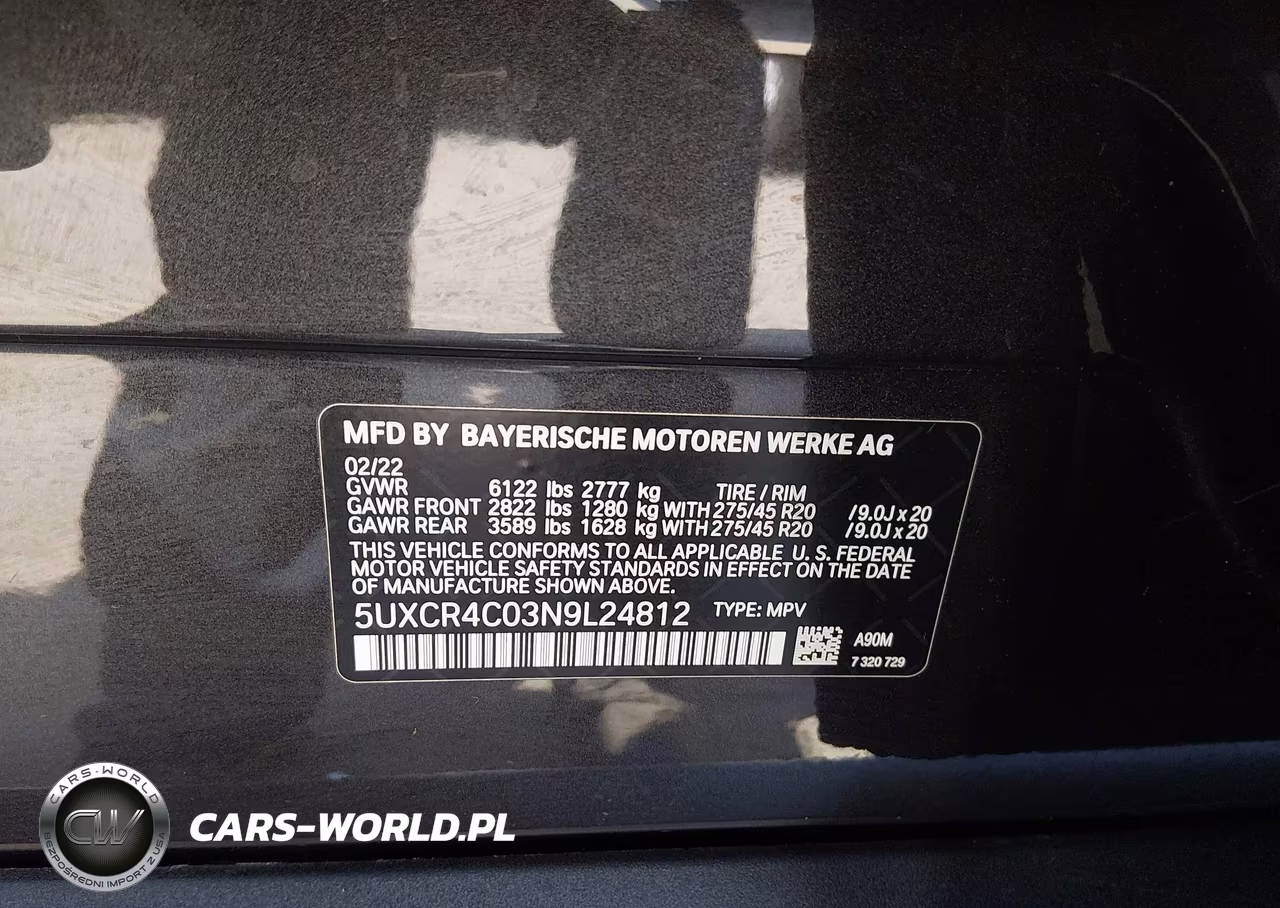 2022 BMW X5 Sdrive 40I VIN:5UXCR4C03N9L24812 - 9