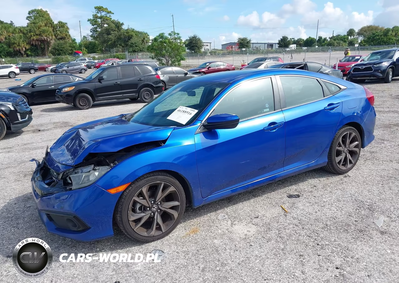 2019 Honda Civic Sport VIN:2HGFC2F8XKH597068 - 2