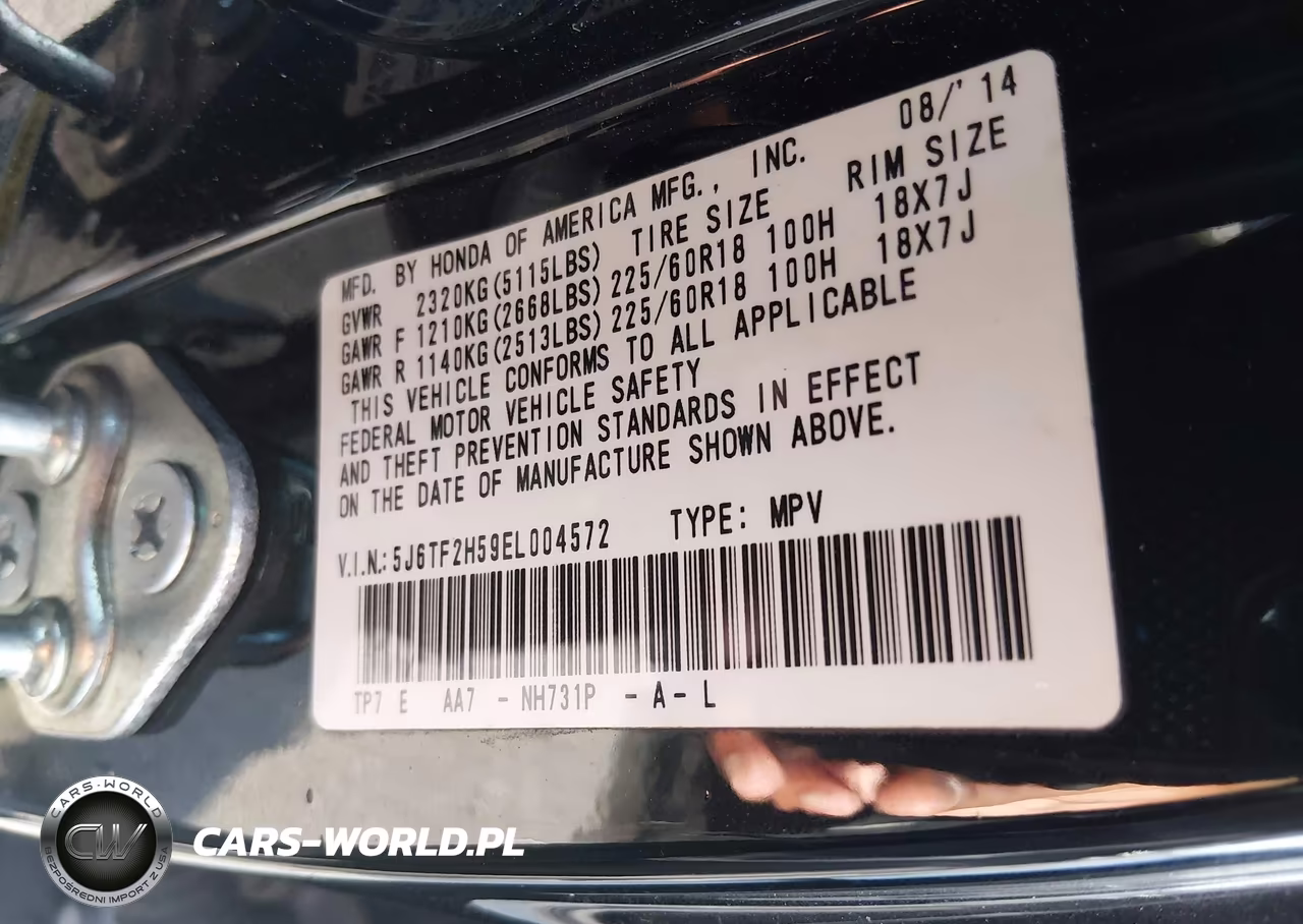 2014 Honda Crosstour Ex-L-Ex-L V6 VIN:5J6TF2H59EL004572 - 9