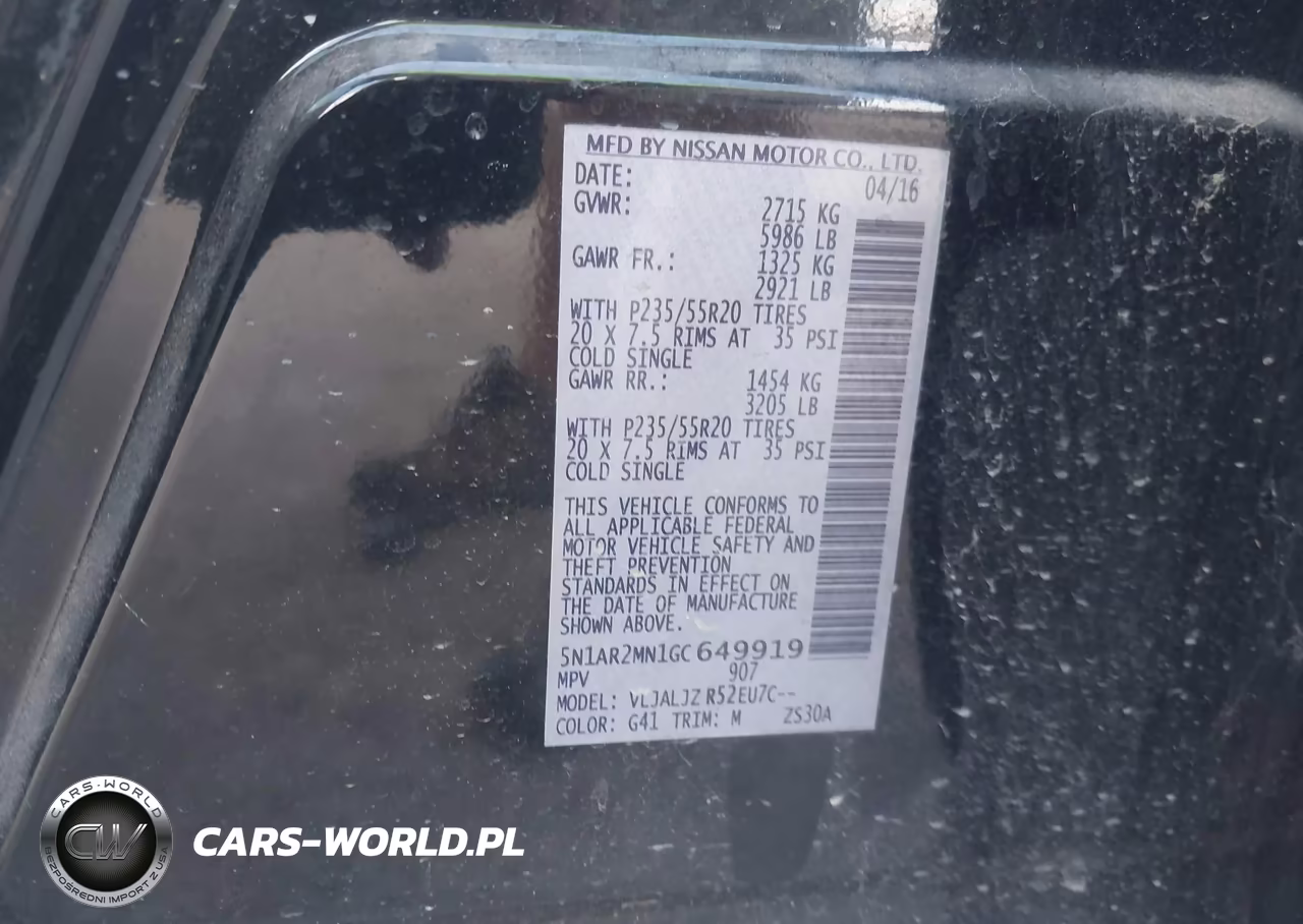 2016 Nissan Pathfinder Platinum VIN:5N1AR2MN1GC649919 - 9