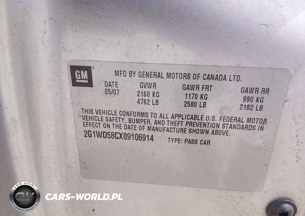 2008 Chevrolet Impala Ss VIN:2G1WD58CX89106914 - 9