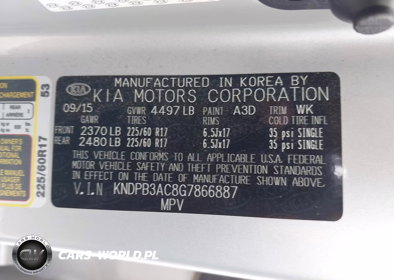 2016 Kia Sportage Lx VIN:KNDPB3AC8G7866887 - 9