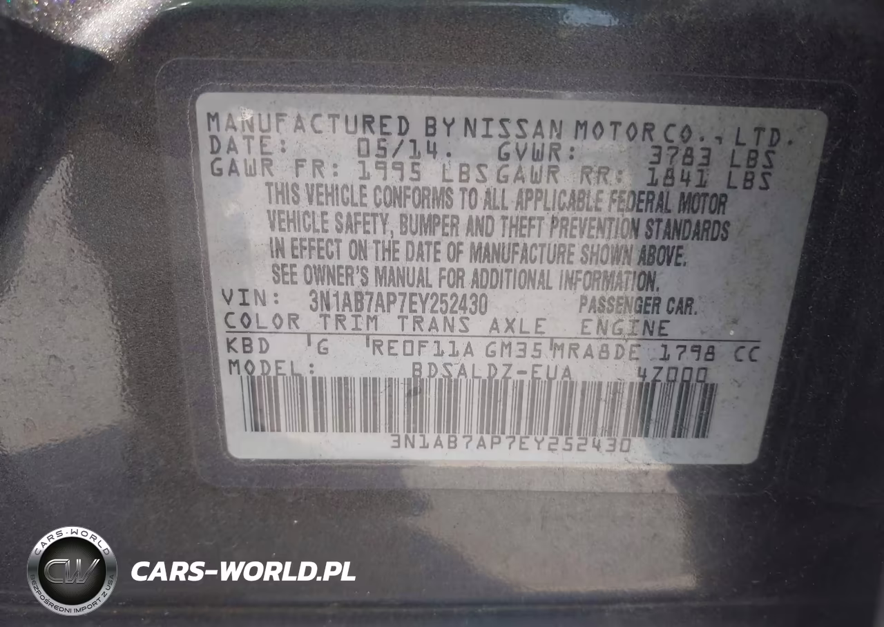 2014 Nissan Sentra Sv VIN:3N1AB7AP7EY252430 - 9