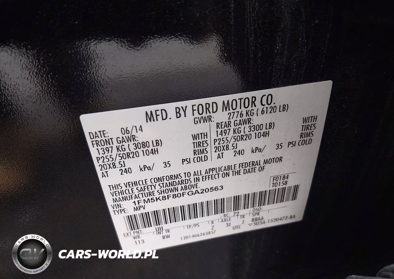 2015 Ford Explorer Limited VIN:1FM5K8F80FGA20563 - 9