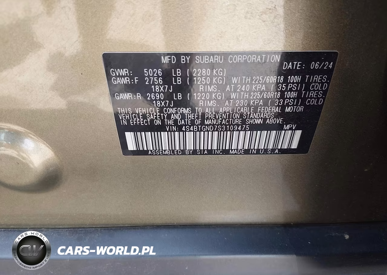 2025 Subaru Outback Limited Xt VIN:4S4BTGND7S3109475 - 9
