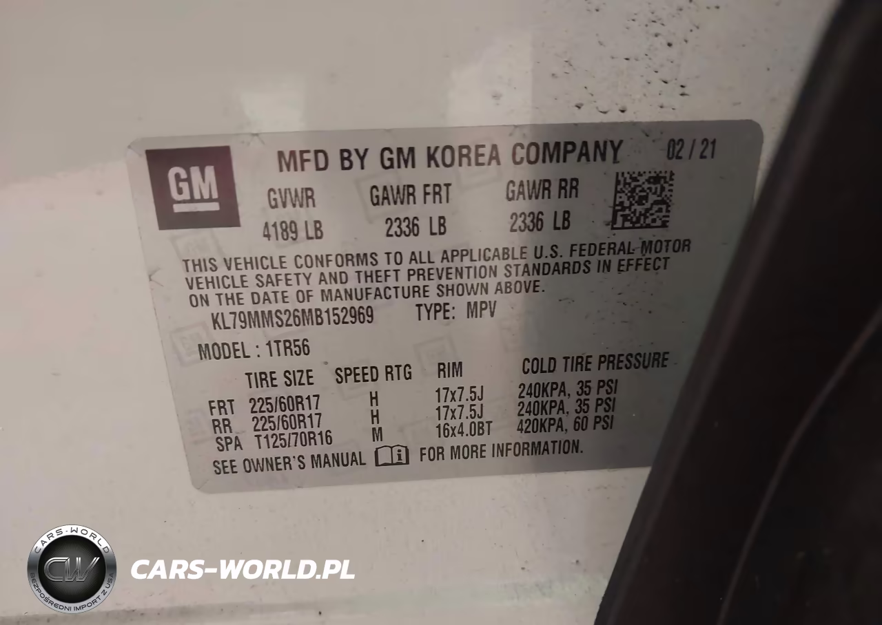 2021 Chevrolet Trailblazer Fwd Ls VIN:KL79MMS26MB152969 - 9