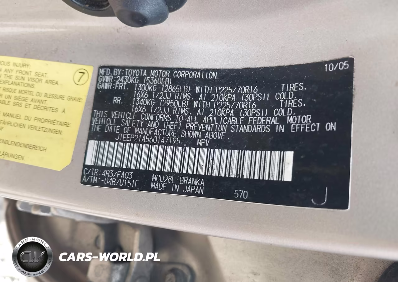 2006 Toyota Highlander V6 VIN:JTEEP21A560147195 - 9