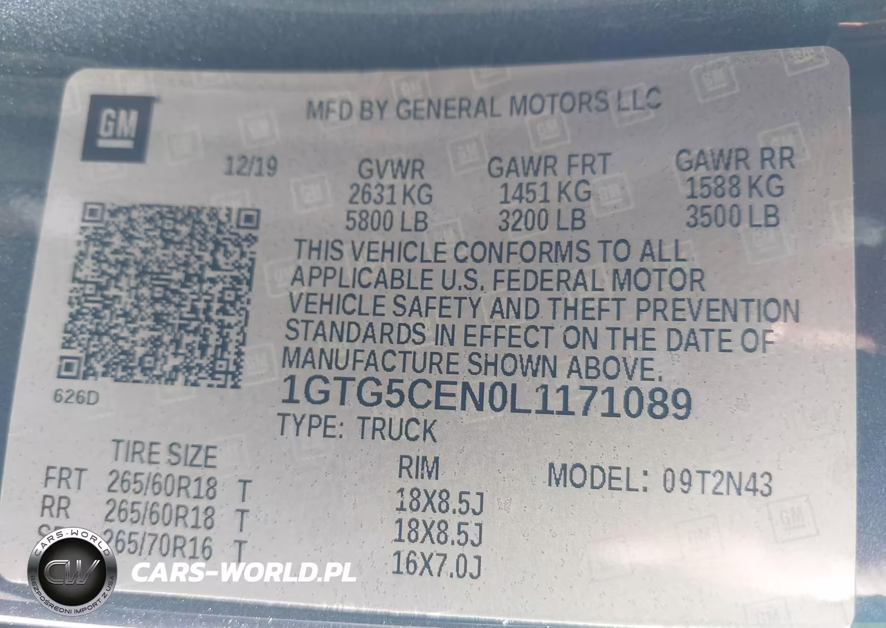2020 GMC Canyon 2Wd Short Box Sle VIN:1GTG5CEN0L1171089 - 9