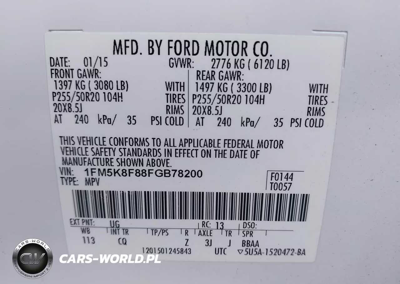 2015 Ford Explorer Limited VIN:1FM5K8F88FGB78200 - 9