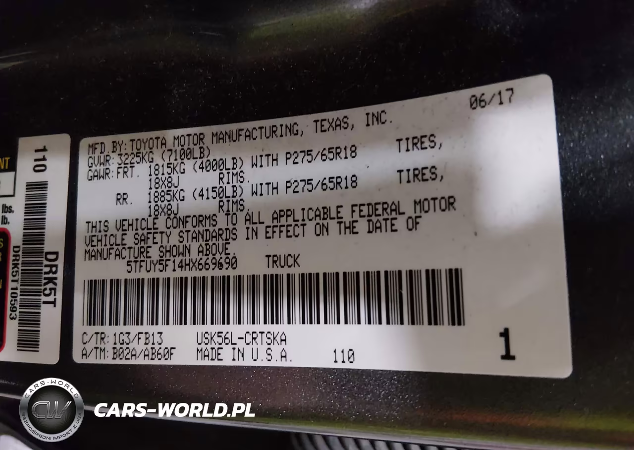2017 Toyota Tundra Sr5 5.7L V8 VIN:5TFUY5F14HX669690 - 9