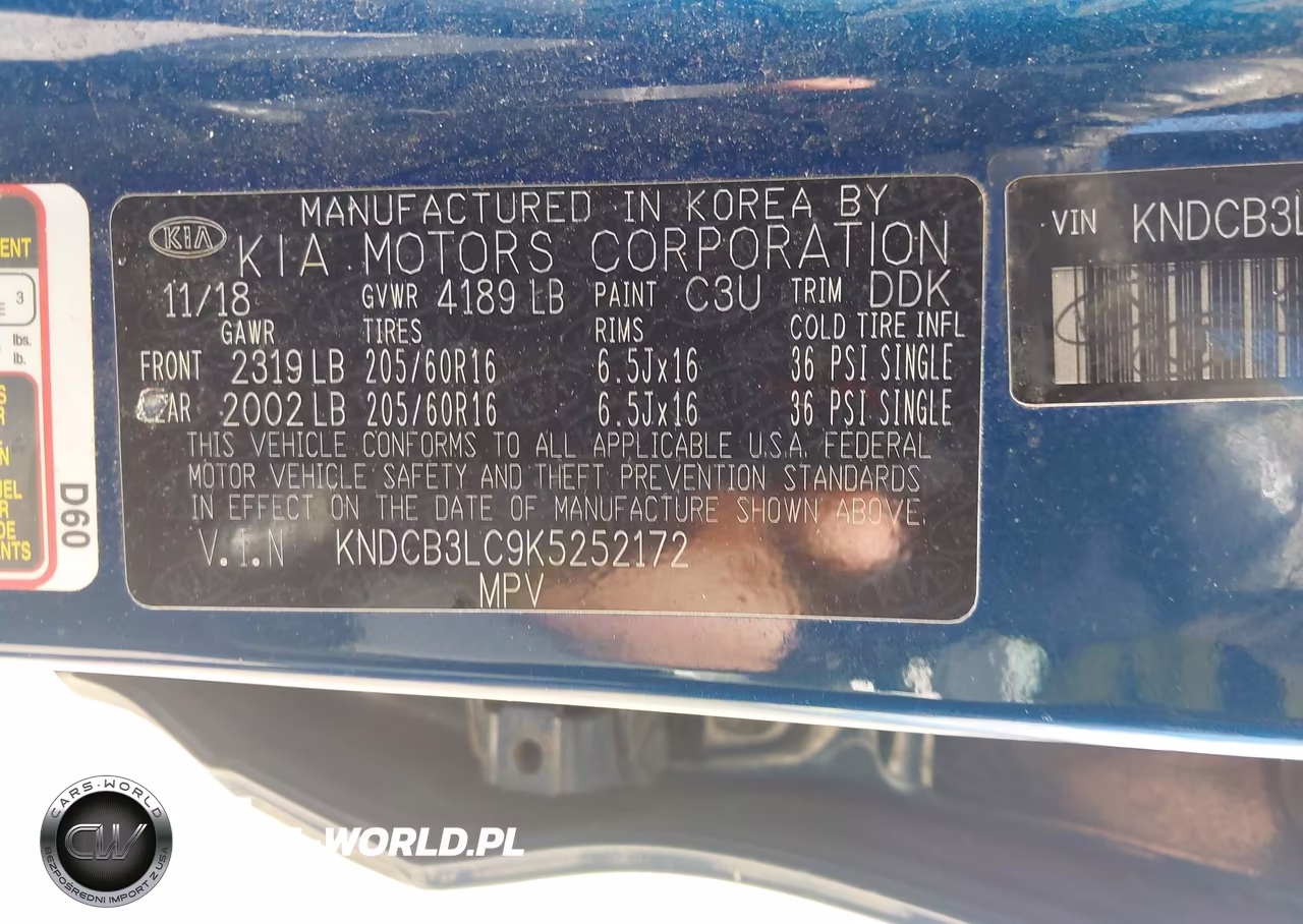 2019 Kia Niro Lx VIN:KNDCB3LC9K5252172 - 9