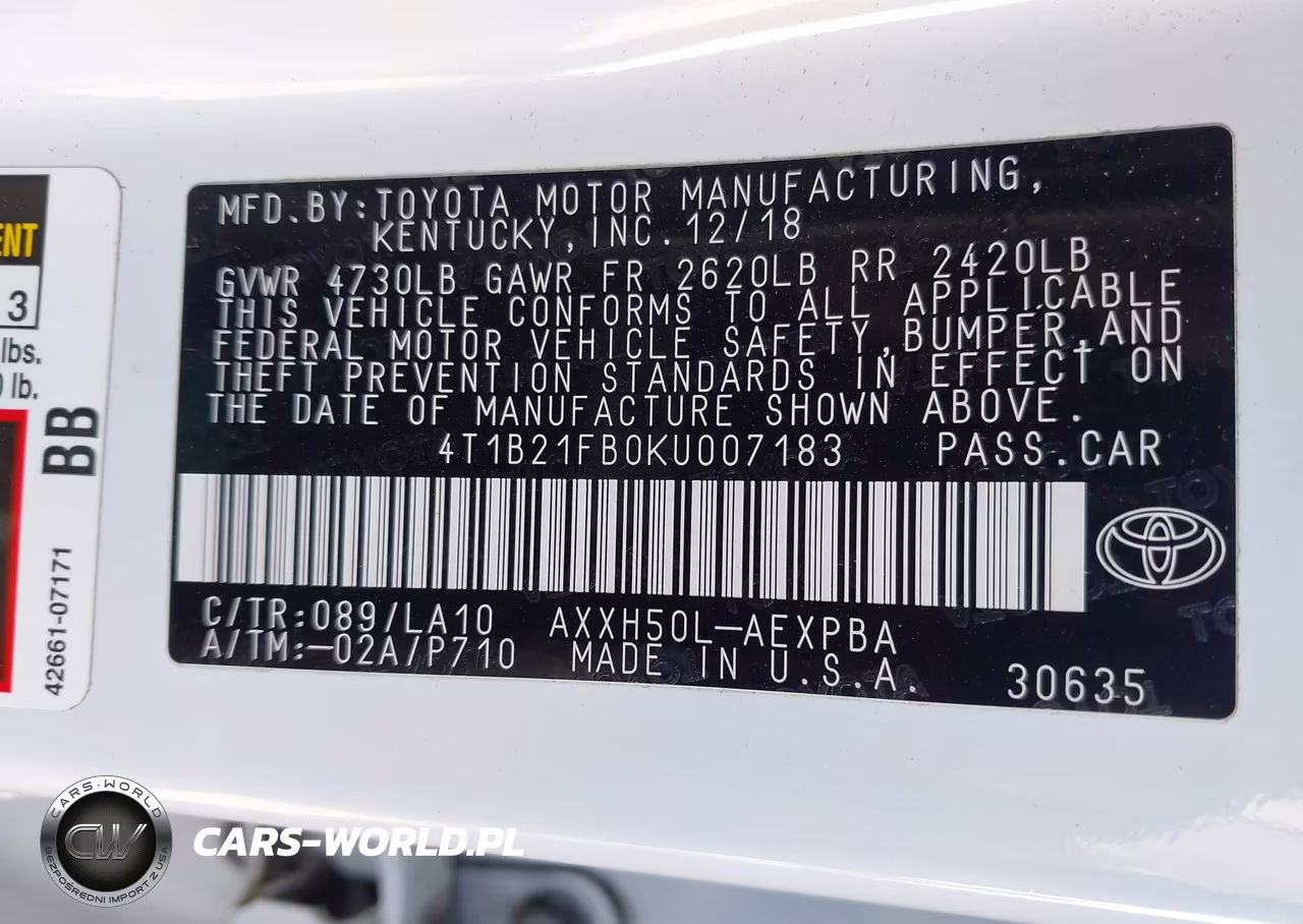 2019 Toyota Avalon Hybrid Limited VIN:4T1B21FB0KU007183 - 9