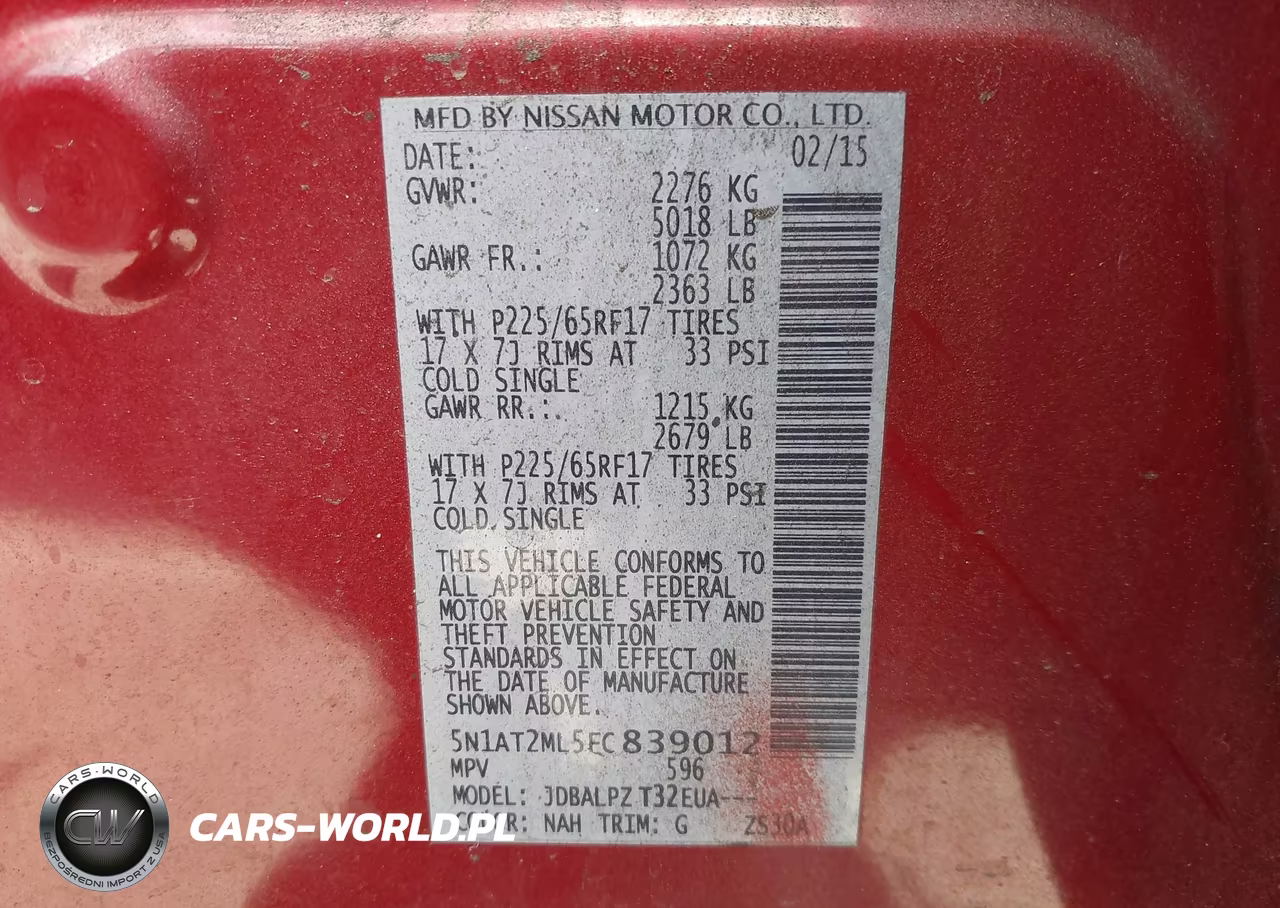 2015 Nissan Rogue S VIN:5N1AT2ML5FC839012 - 9