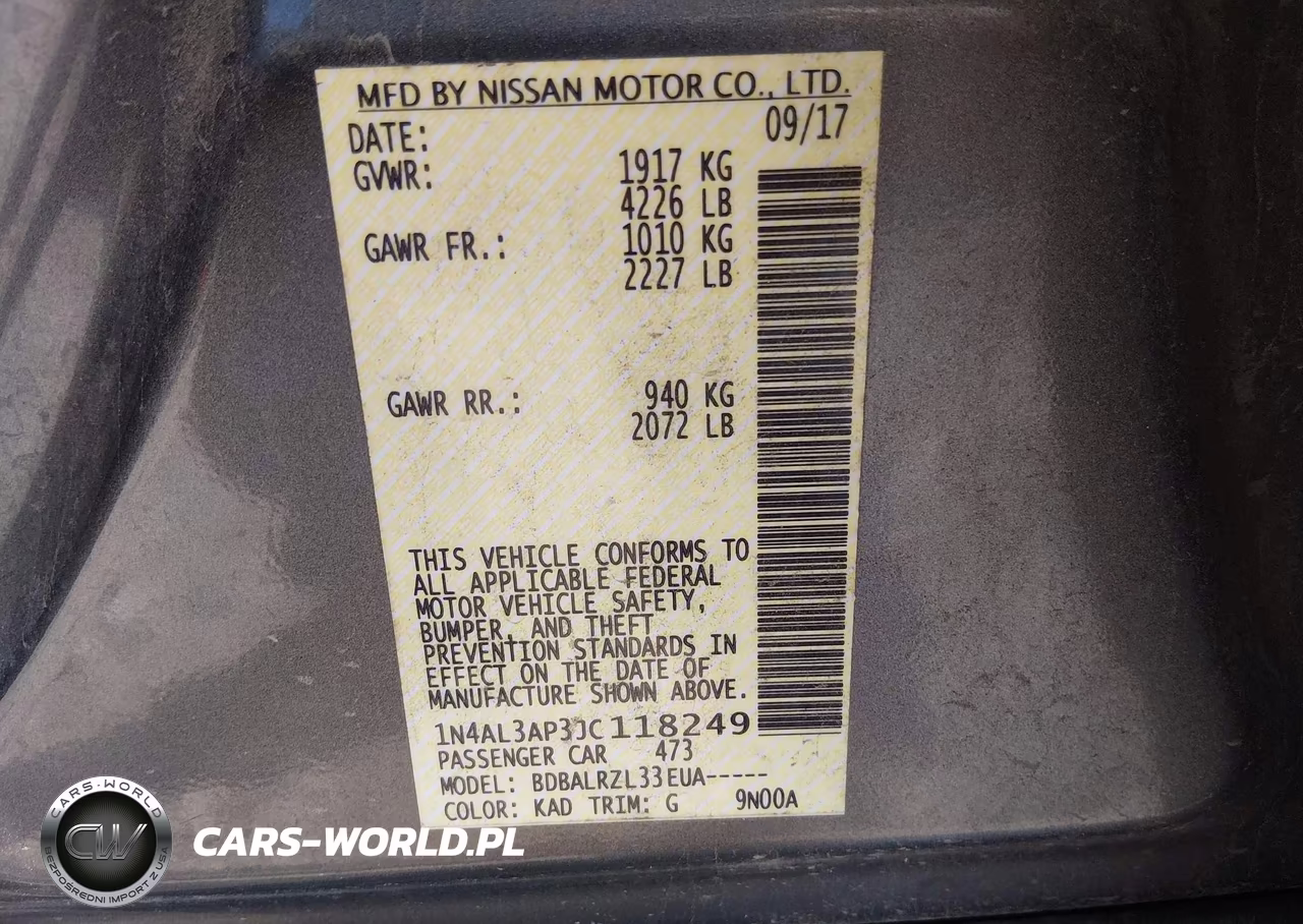 2018 Nissan Altima 2.5 Sl VIN:1N4AL3AP3JC118249 - 9