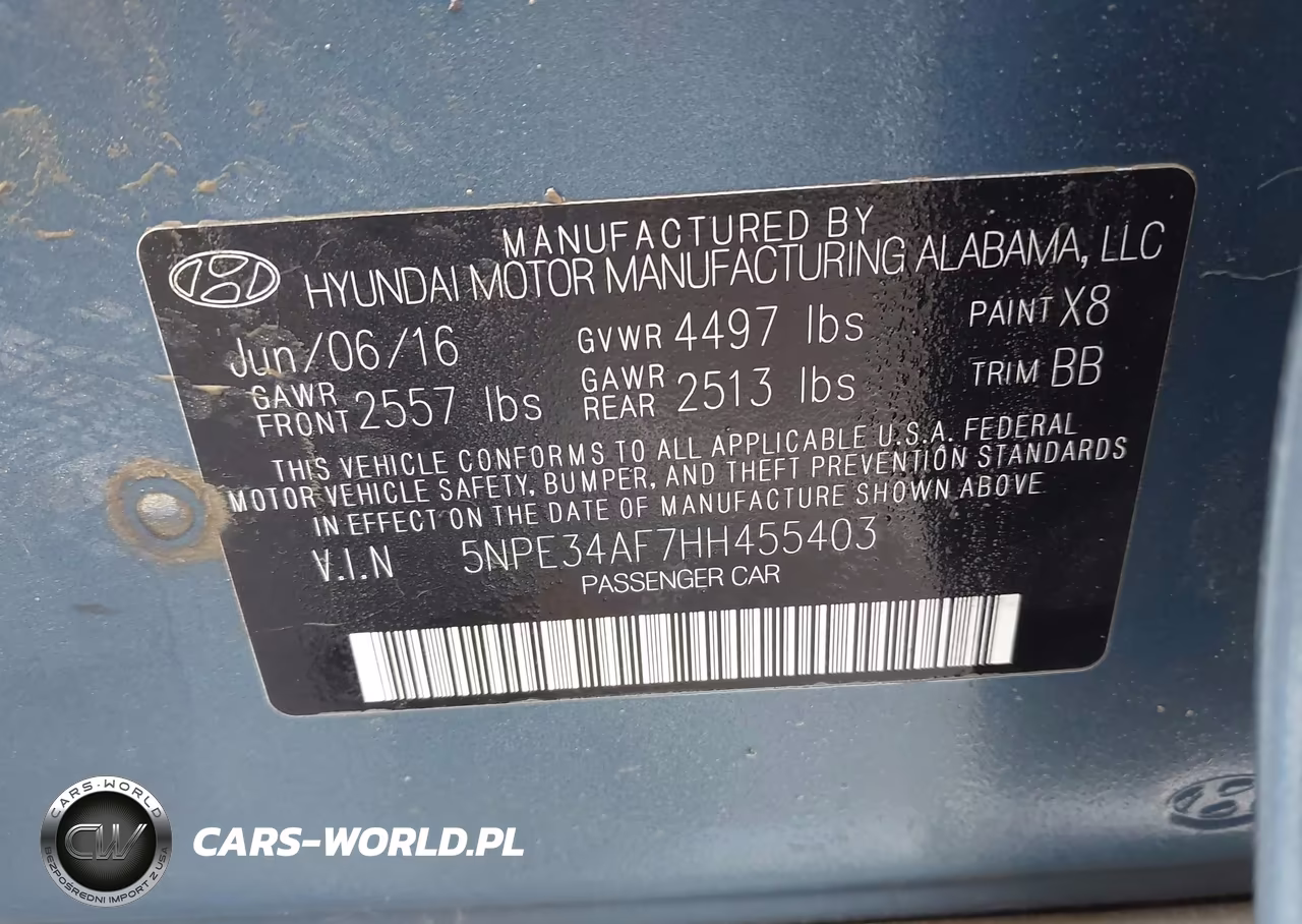 2017 Hyundai Sonata Limited VIN:5NPE34AF7HH455403 - 9