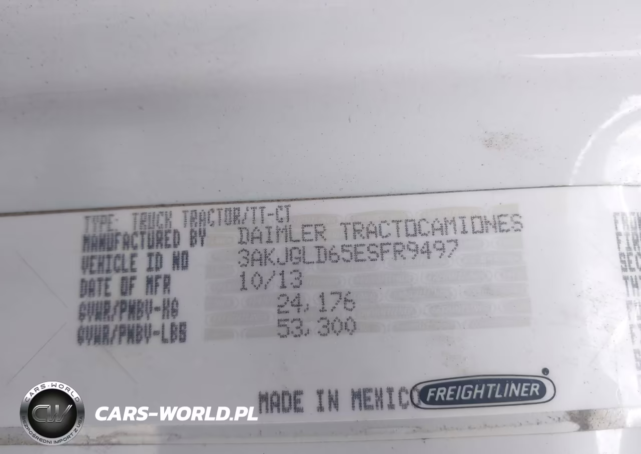 2014 Freightliner Cascadia 125 VIN:3AKJGLD65ESFR9497 - 8