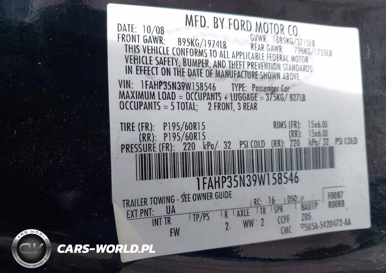 2009 Ford Focus Se VIN:1FAHP35N39W158546 - 9