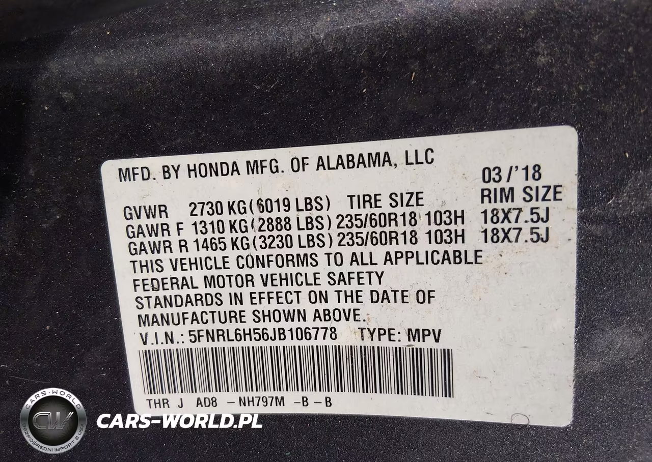 2018 Honda Odyssey Ex VIN:5FNRL6H56JB106778 - 9