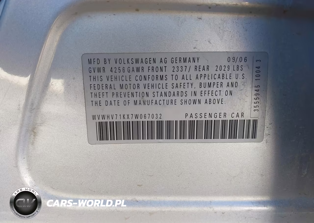 2007 Volkswagen Gti 4-Door VIN:WVWHV71KX7W067032 - 9