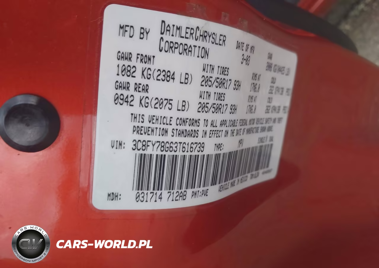 2003 Chrysler Pt Cruiser Gt VIN:3C8FY78G63T616739 - 9