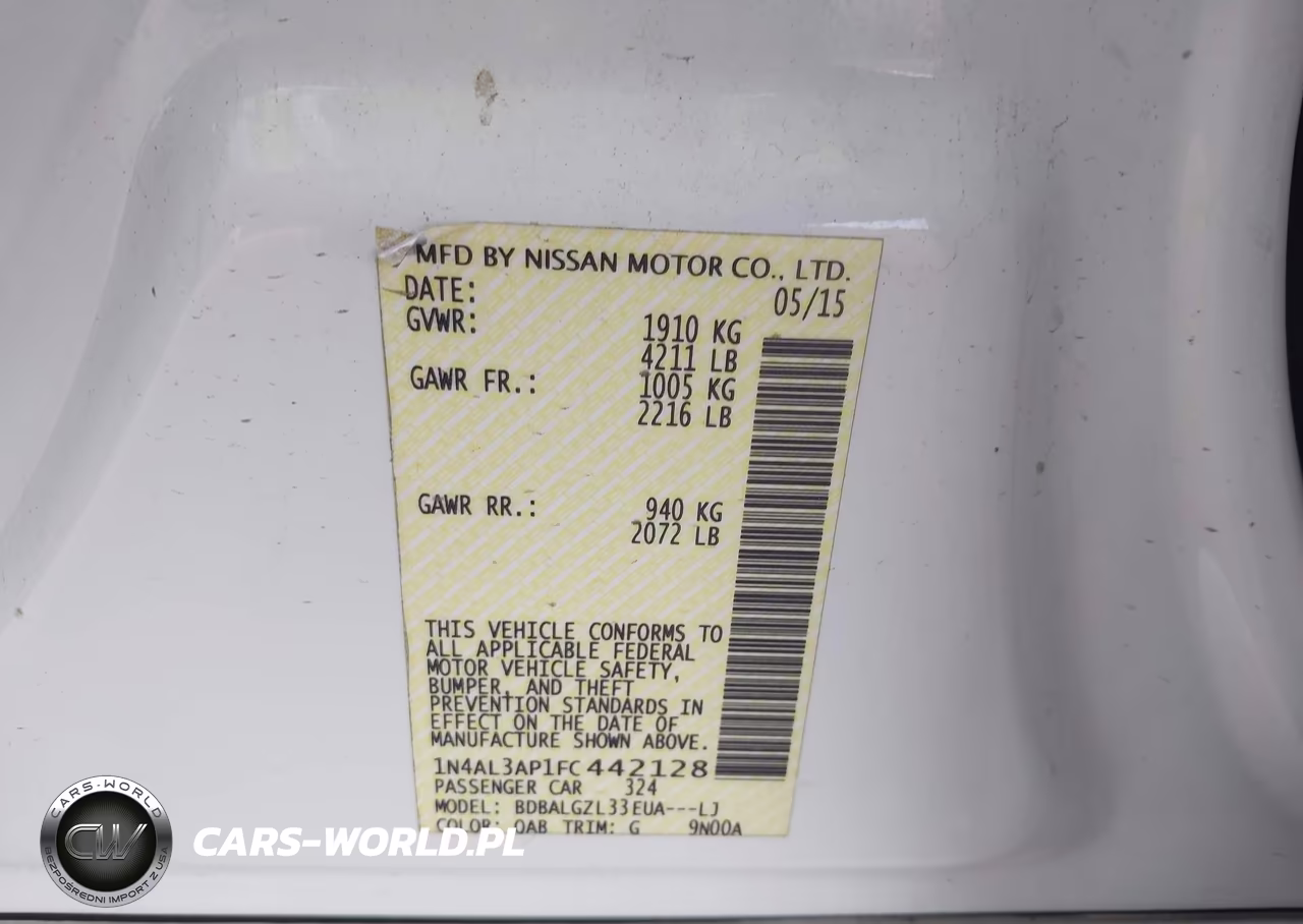 2015 Nissan Altima 2.5 S VIN:1N4AL3AP1FC442128 - 9