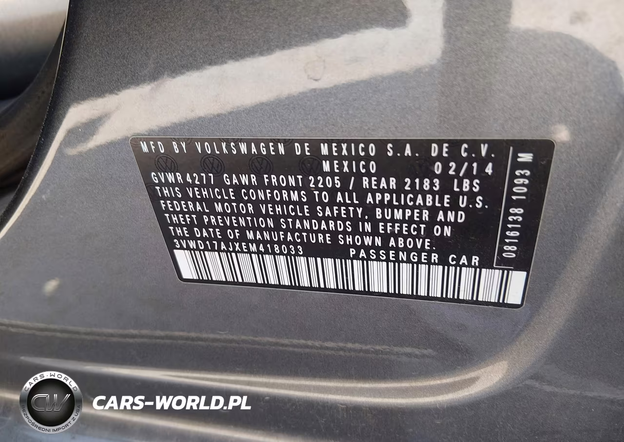 2014 Volkswagen Jetta 1.8T Se VIN:3VWD17AJXEM418033 - 9