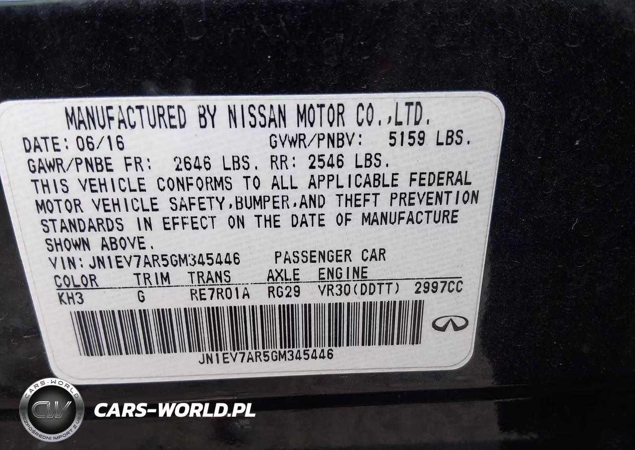 2016 Infiniti Q50 3.0T Premium VIN:JN1EV7AR5GM345446 - 9