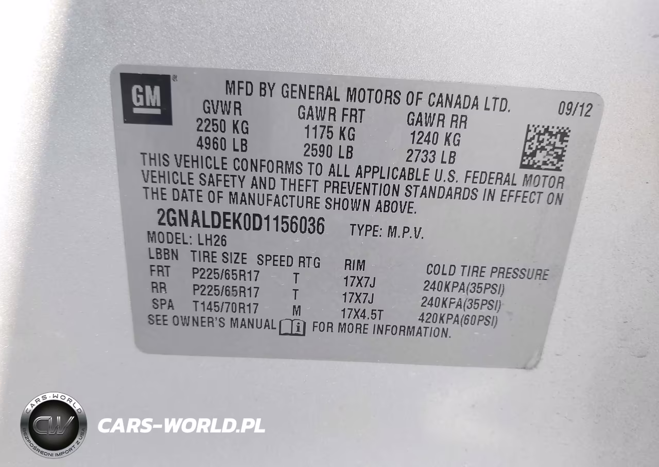 2013 Chevrolet Equinox 1Lt VIN:2GNALDEK0D1156036 - 9
