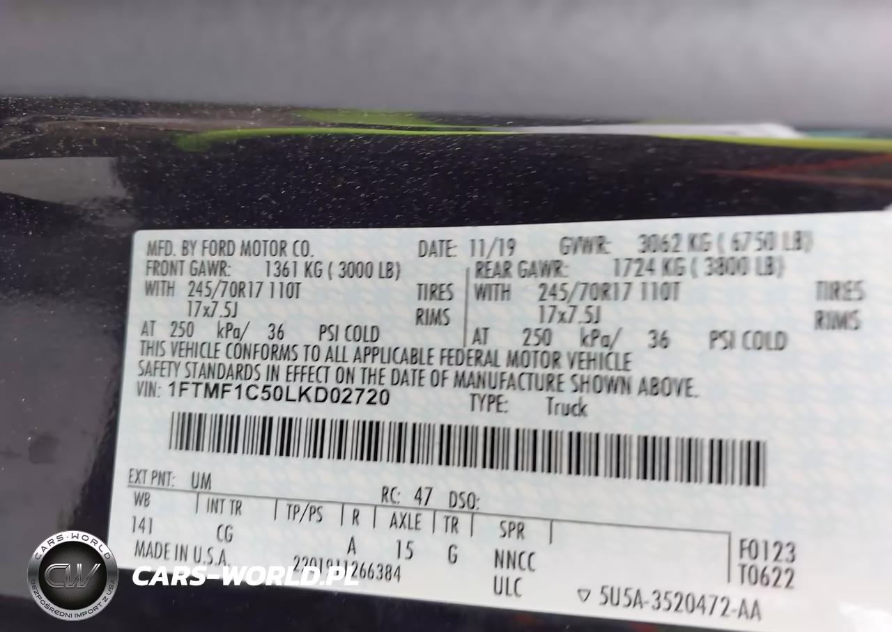 2020 Ford F-150 Xl VIN:1FTMF1C50LKD02720 - 9
