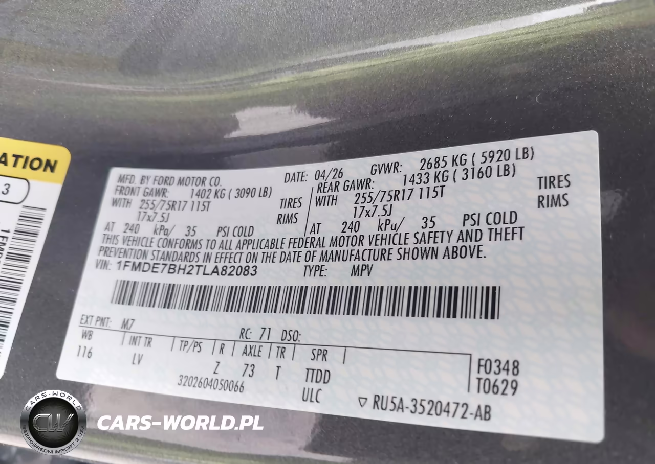 2026 Ford Bronco Big Bend VIN:1FMDE7BH2TLA82083 - 9