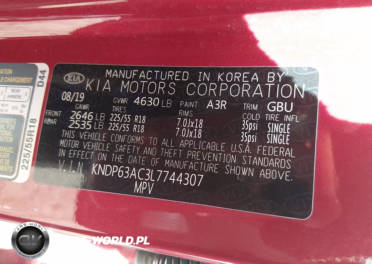 2020 Kia Sportage S VIN:KNDP63AC3L7744307 - 9