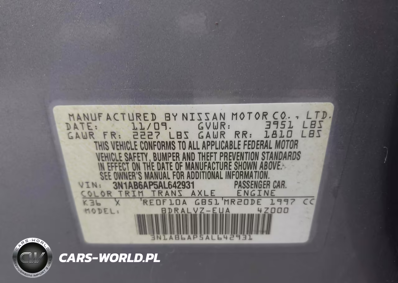 2010 Nissan Sentra 2.0Sl VIN:3N1AB6AP5AL642931 - 9