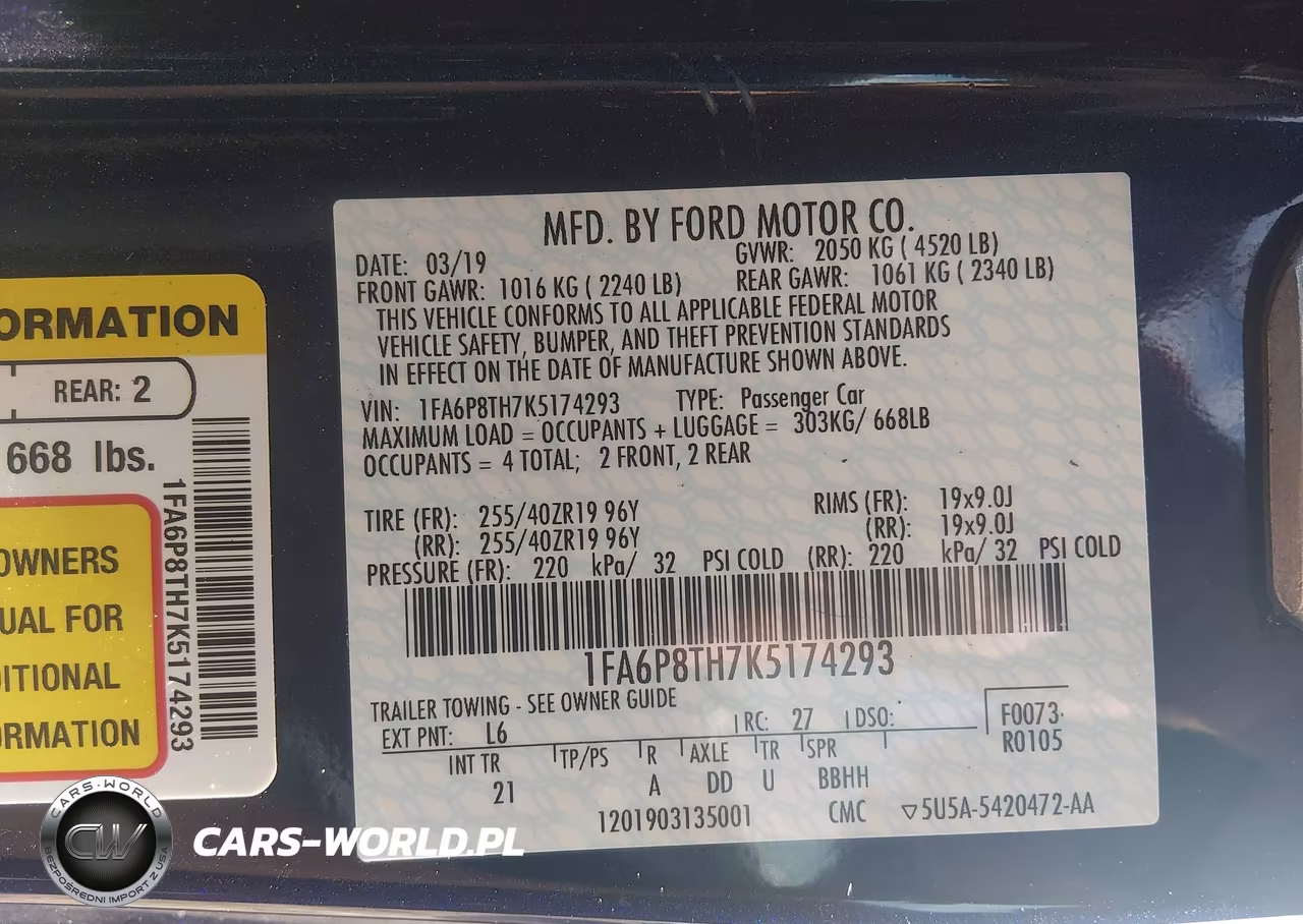 2019 Ford Mustang Ecoboost VIN:1FA6P8TH7K5174293 - 9