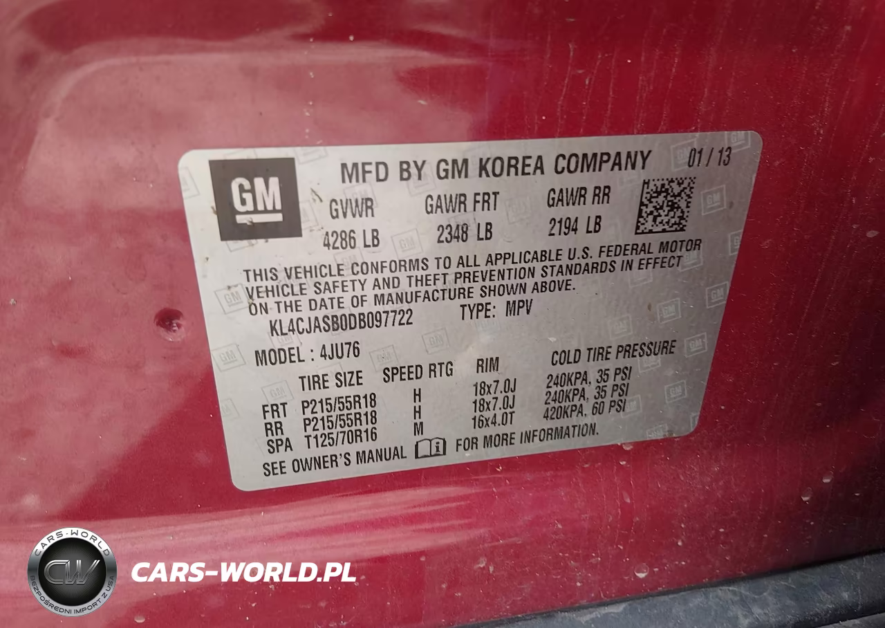 2013 Buick Encore VIN:KL4CJASB0DB097722 - 9