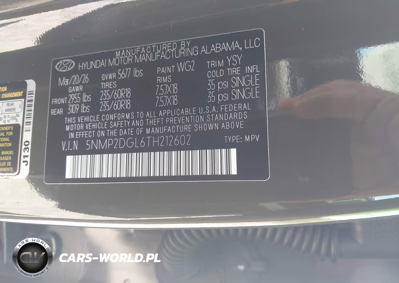 2026 Hyundai Santa Fe Sel VIN:5NMP2DGL6TH212602 - 9