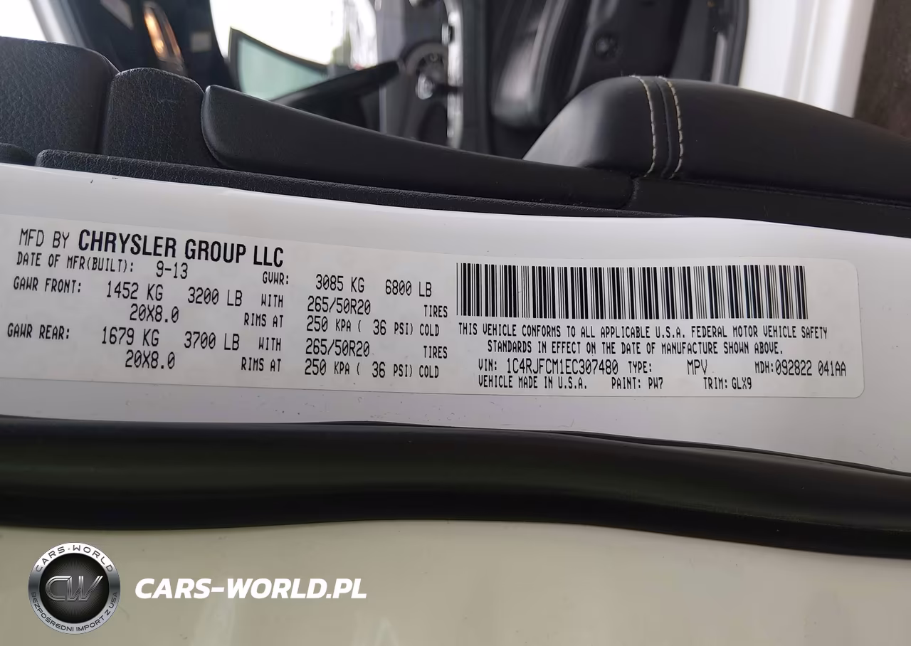 2014 Jeep Grand Cherokee Overland VIN:1C4RJFCM1EC307480 - 9