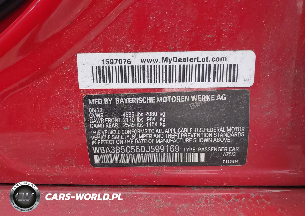 2013 BMW 328I xDrive VIN:WBA3B5C56DJ599169 - 9