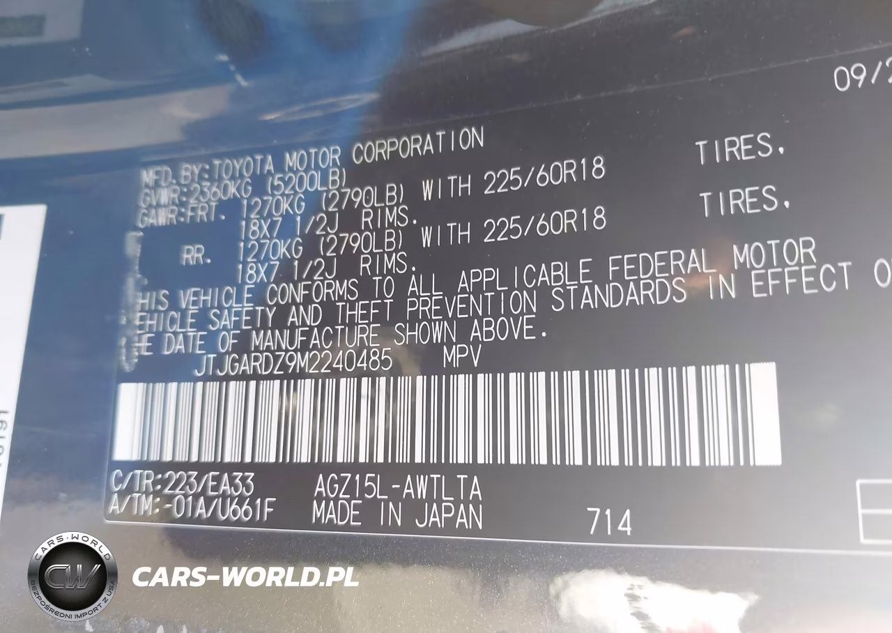 2021 Lexus Nx 300 VIN:JTJGARDZ9M2240485 - 9