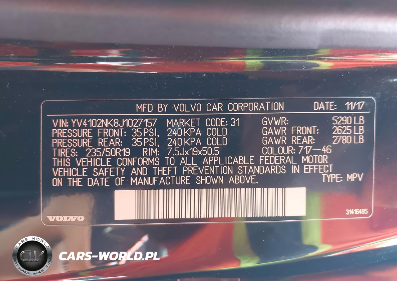 2018 Volvo V90 Cross Country T5 VIN:YV4102NK8J1027157 - 9
