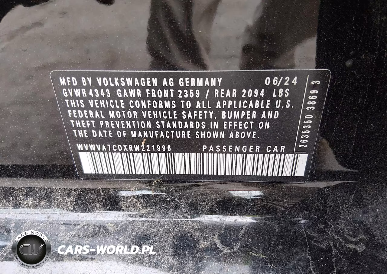 2024 Volkswagen Golf Gti 2.0T Autobahn VIN:WVWVA7CDXRW221996 - 9