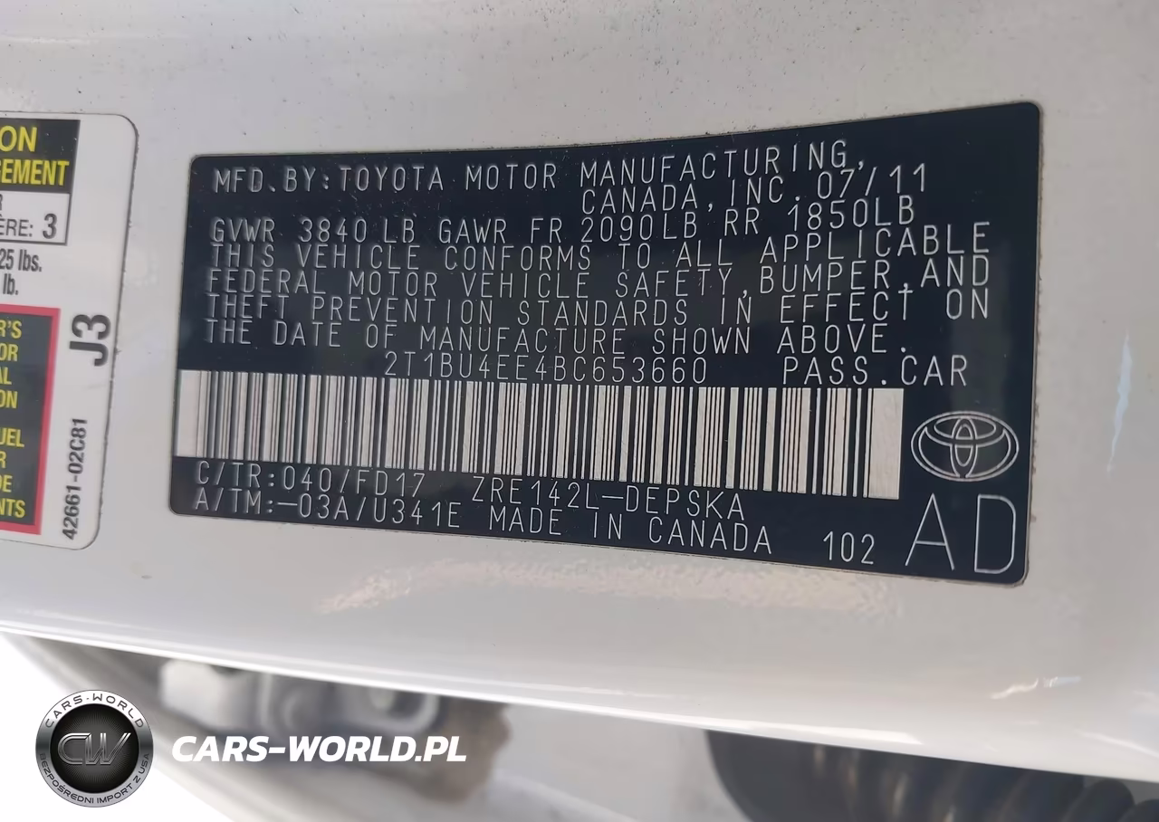 2011 Toyota Corolla S VIN:2T1BU4EE4BC653660 - 9