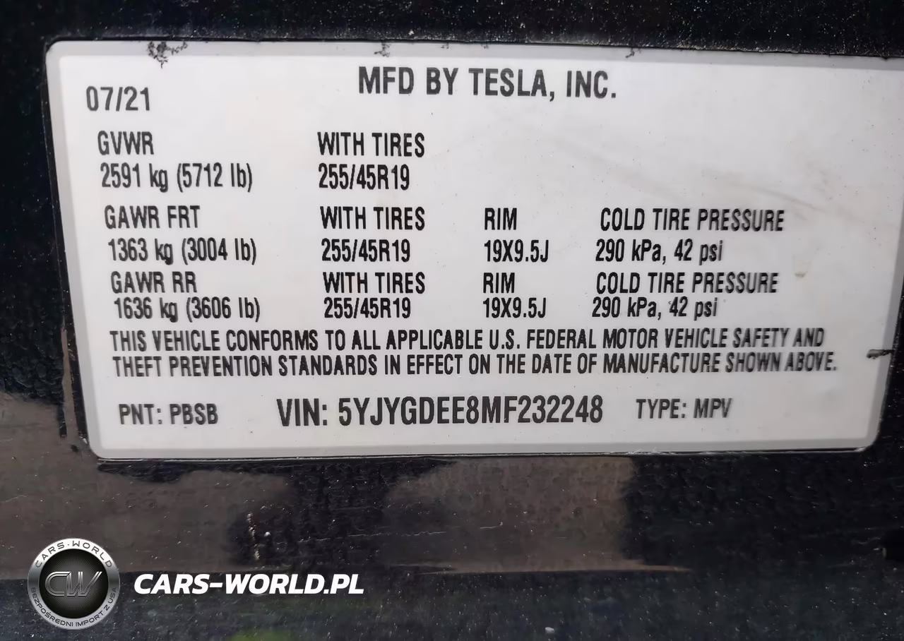 2021 Tesla Model Y Long Range Dual Motor All-Wheel Drive VIN:5YJYGDEE8MF232248 - 9