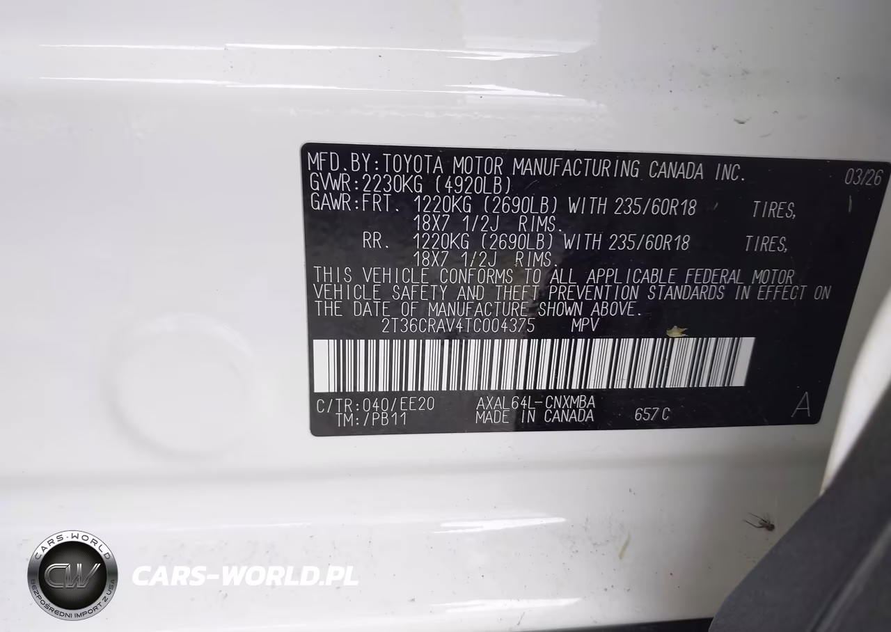 2026 Toyota Rav4 Xle Premium VIN:2T36CRAV4TC004375 - 9